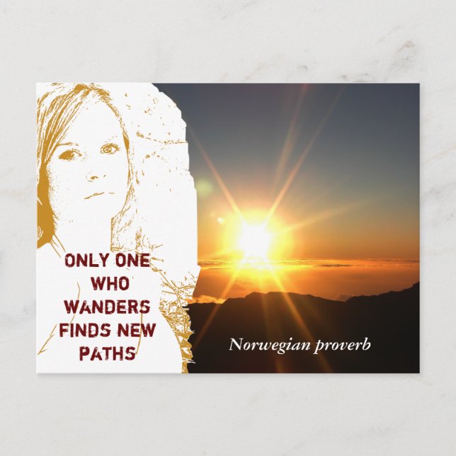 proverbe norvégien - carte postale (Devant)
