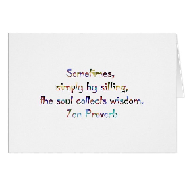 Proverbe-Yoga/méditation de zen (Devant horizontal)