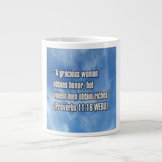 Proverbes 11:16 WEBU Mug (Devant)
