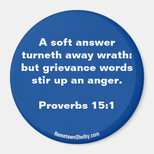 Proverbes 15:1 Bible Verse aimant