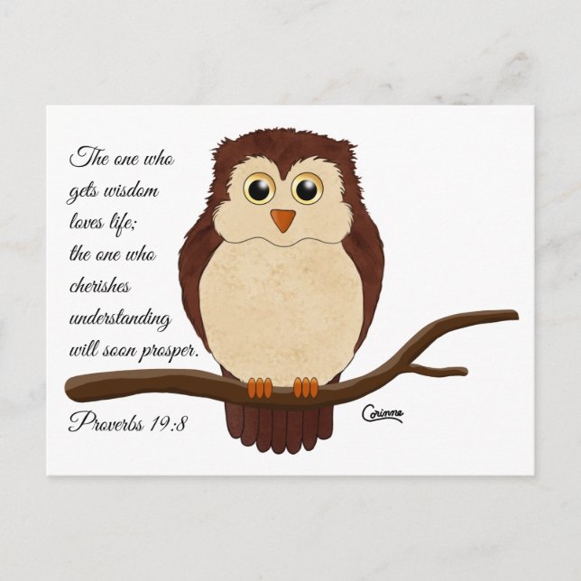 Proverbes 19:8 - Carte postale (Devant)