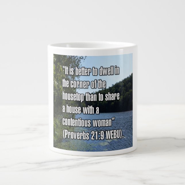 Proverbes 21:9 WEBU Mug (Devant)