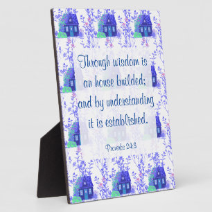 Proverbes 24:3 Plaque