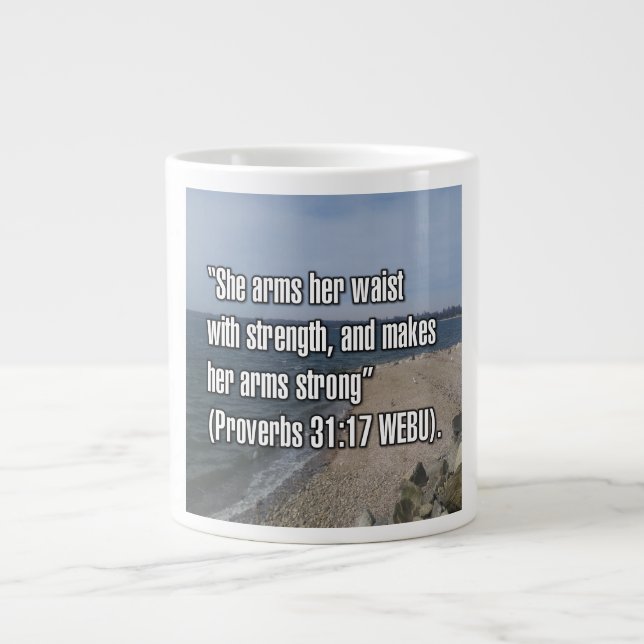 Proverbes 31:17 WEBU Mug (Devant)
