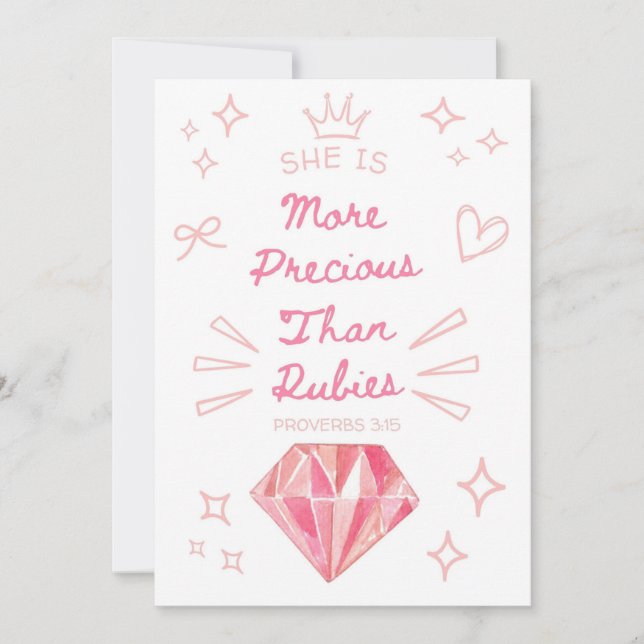 Proverbes 31 Carte Chrétienne Pour Fille (Devant)