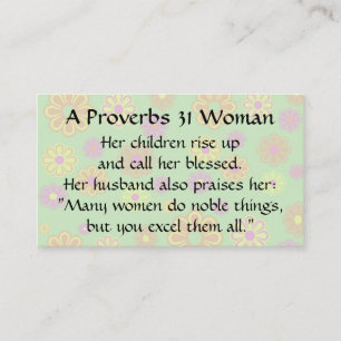 Proverbes 31 Femme Maman Carte d'appel Mod super
