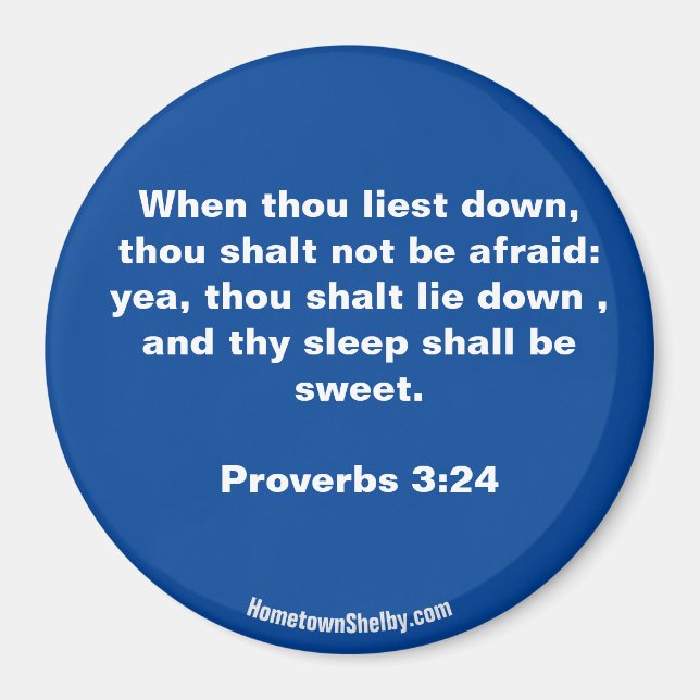 Proverbes 3:24 Bible Verse aimant (Devant)