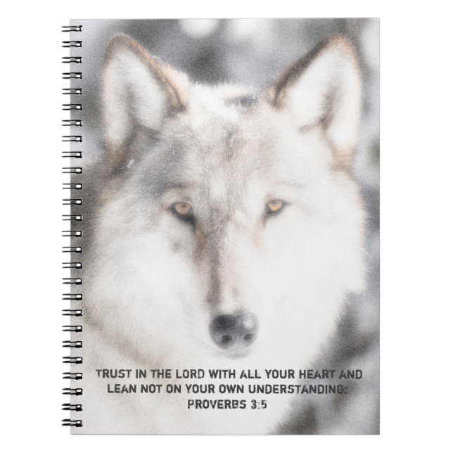 Proverbes 3:5 Cahier Loup (Devant)