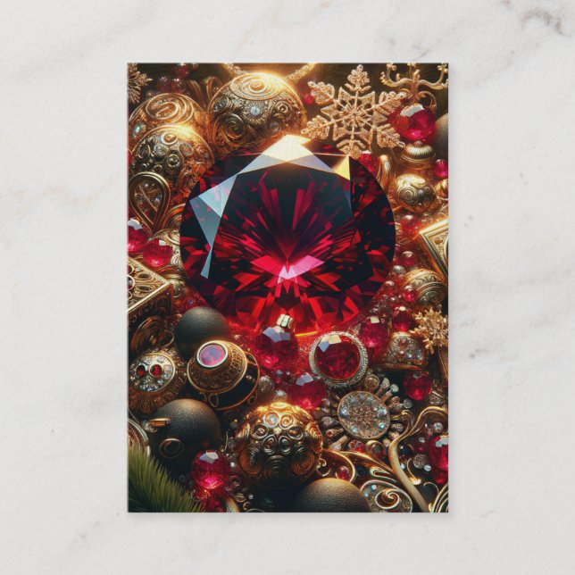 Proverbes 8:10-12 Cartes KJV - XMAS Ruby Wisdom (Devant)