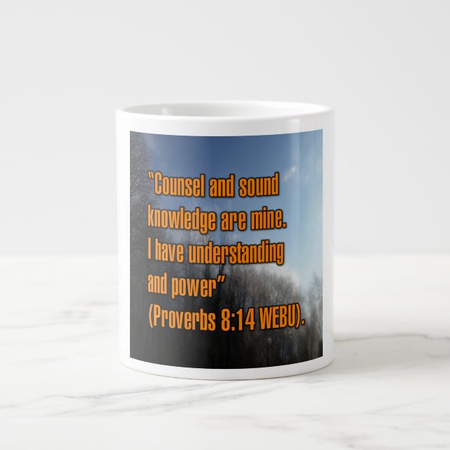 Proverbes 8:14 WEBU Mug (Devant)