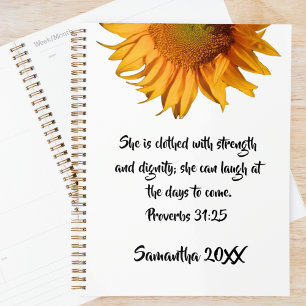 Proverbes de vers bibliques 31:25 Tournesol Citati