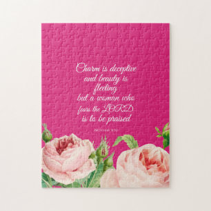 Proverbes floraux 31:30 Jigsaw Puzzle