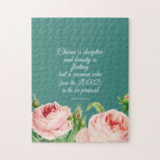 Proverbes floraux 31:30 Jigsaw Puzzle (Vertical)