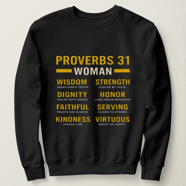 Proverbs 31 Woman Christian Women’s Sweatshirt (Design devant)