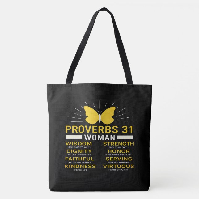 Proverbs 31 Woman Christian Women’s Tote Bag (Devant)