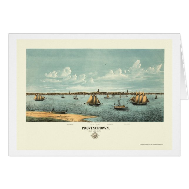 Provincetown, carte panoramique de mA - 1877 (Devant horizontal)