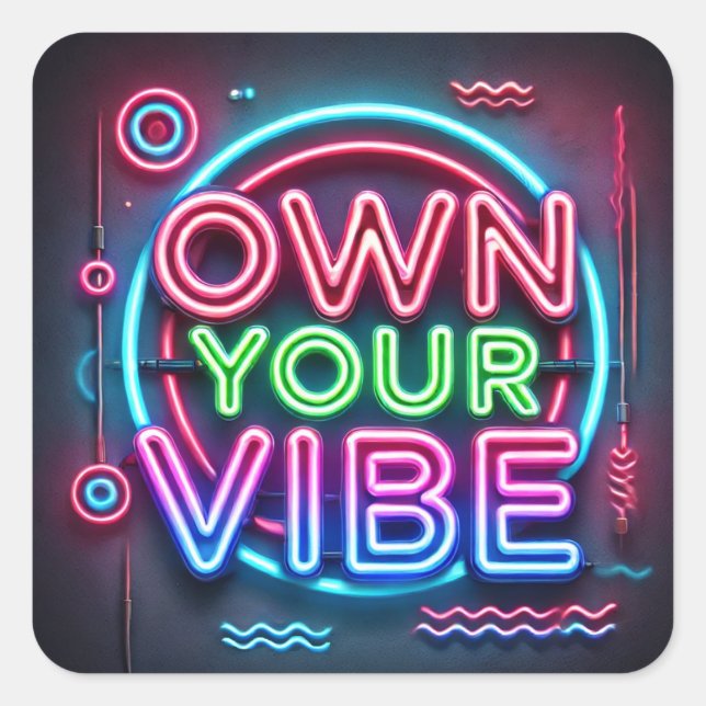 Prown Your Vibe - Stickers Neon (Devant)