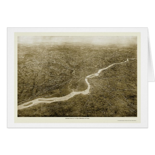 Proximité de Philadelphie, carte panoramique de PA (Devant horizontal)