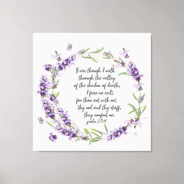 Psalm23:4 impression de toile (Recto)