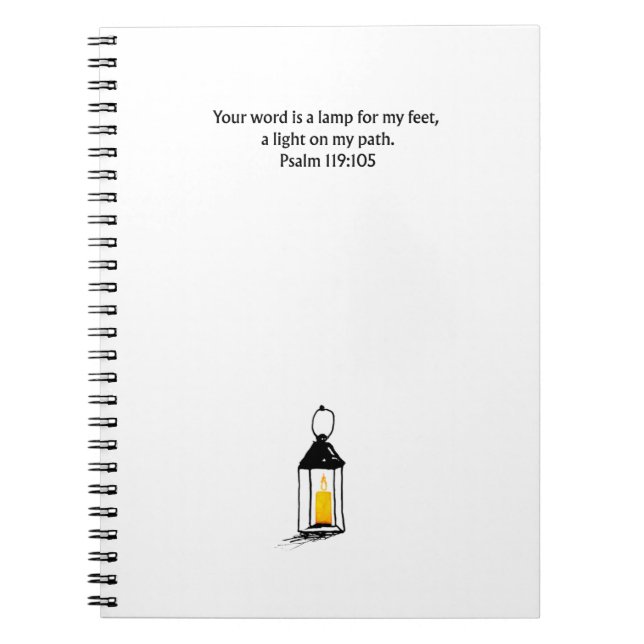 Psalm 119:105 Christian Journal Scripture Notebook (Devant)