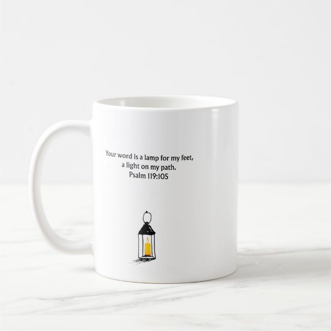Psalm 119:105 Christian Mug | Inspirational Coffee (Gauche)