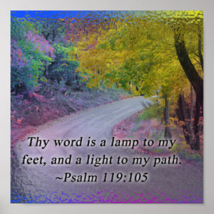 PSALM 119:105 VOTRE MOT DE LUMIÈRE SUR MON POSTER 