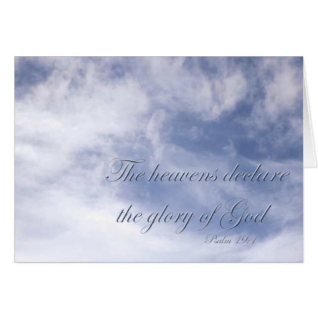Psalm 19:1 The heavens declare the glory of God (Devant horizontal)