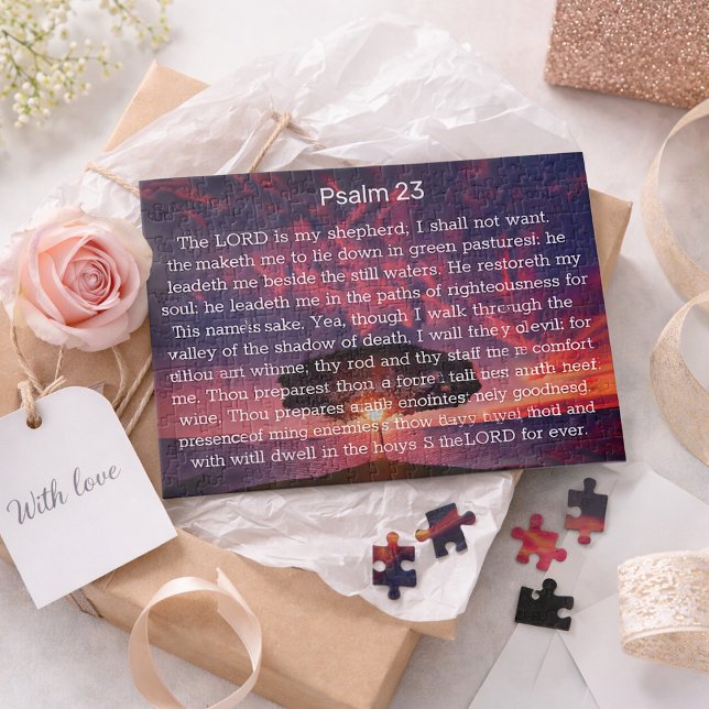 Psalm 23 Bible Verse Tree Jigsaw Puzzle (Créateur téléchargé)