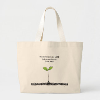 Psalm 34:10 Tote Bag Christian Encouragement Gift