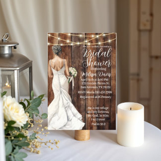 Psalm 91:2 Bridal Shower Invitation