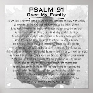 Psalm 91 Lion Artwork For Your Family Home Poster