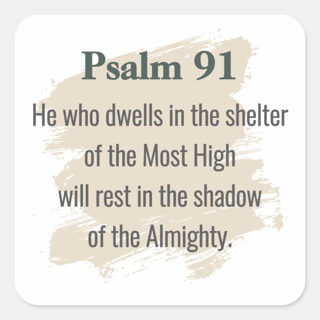 Psalm 91 Sticker – He Who Dwells (Devant)