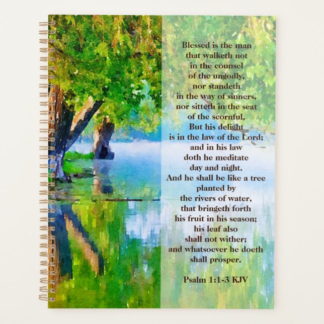 Psaume1:1-3 Béni est l'homme chrétien (Devant)