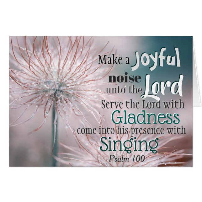 Psaume 100:1 Faites un joyeux bruit à la carte Lor (Devant horizontal)