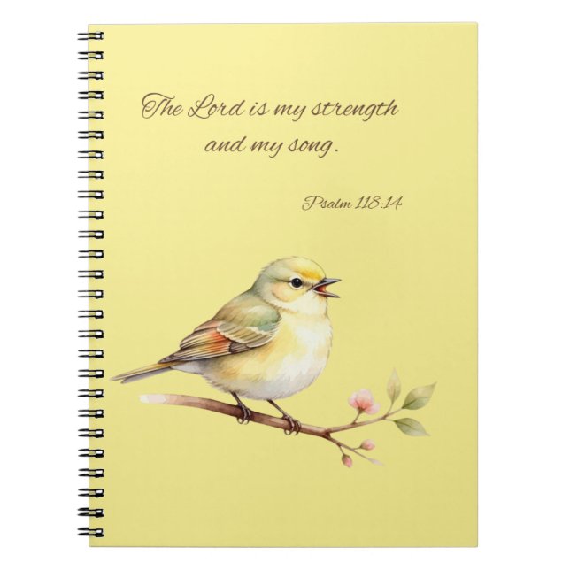 Psaume 118:14 Cahier Yellow Bird (Devant)