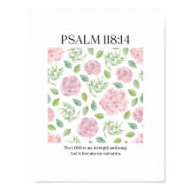 PSAUME 118:1 Affiche - Le Seigneur est ma force 