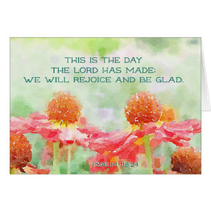 Psaume 118:24 C'est le jour où le Seigneur a fait