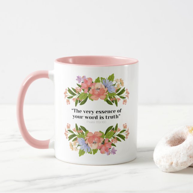 Psaume 119:160 JW 2023 Année Texte Mug (Avec donut)
