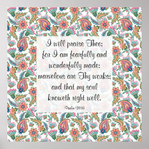 Psaume 139:14 Poster