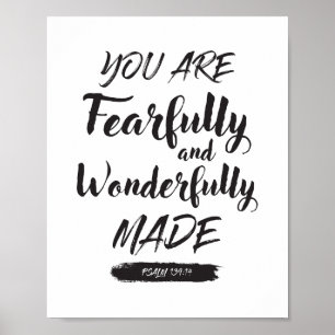 Psaume 139 14 Poster Imprimer