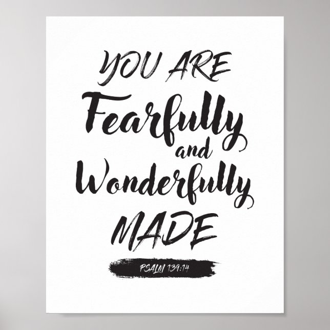 Psaume 139 14 Poster Imprimer (Devant)