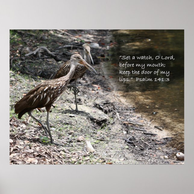 Psaume 141:3 Poster des écritures (Devant)