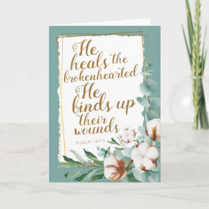 Psaume 147:3 Encouragement JW Carte pliée