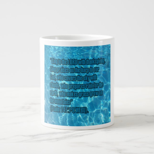 Psaume 147:7-8 WEBU Mug (Devant)