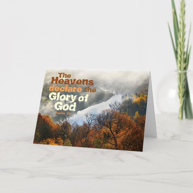 Psaume 19:1 Bible Verse Gloire de Dieu Carte de vo (Devant)