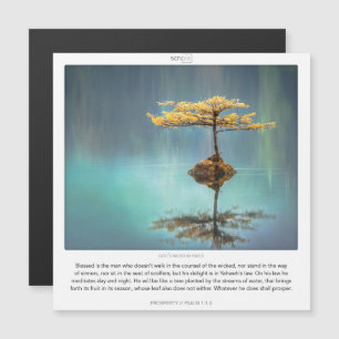 Psaume 1:1-3 PROSPÉRITÉ SCRIPIX carte magnétique