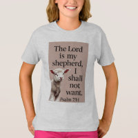 Psaume 23:1 Christian Lamb Fille T-Shirt
