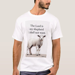 Psaume 23:1 T-shirt homme agneau chrétien