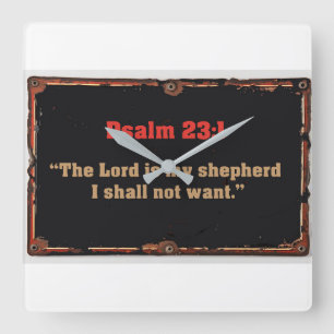 Psaume 23:1 Verset Biblique Horloge Murale Chrétie