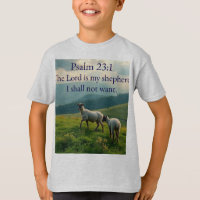 Psaume 23:1 Verset de la Bible T-Shirt Enfant